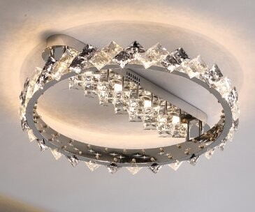 طراحی زیبای دکور عروسی لوکس سقف LED بدنه کریستالی سبک مدرن