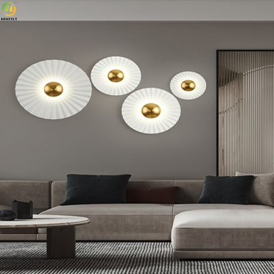 اکریلیک خانه/هتل فلزات هنر پخت رنگ طلایی LED چراغ دیواری مدرن