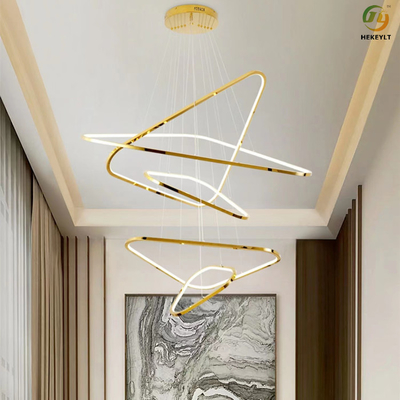 چراغ حلقه ای مدرن مثلثی لوکس برای اتاق خواب اتاق نشیمن