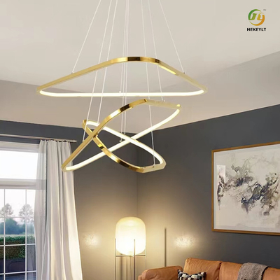 چراغ حلقه ای مدرن مثلثی لوکس برای اتاق خواب اتاق نشیمن