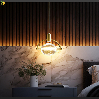 آبکاری آهن کریستال خانه هنر پخت رنگ طلایی چراغ آویز نوردیک ال ای دی