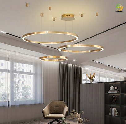 چراغ حلقه ای مدرن آینه تیتانیوم LED برای خانه / هتل / نمایشگاه