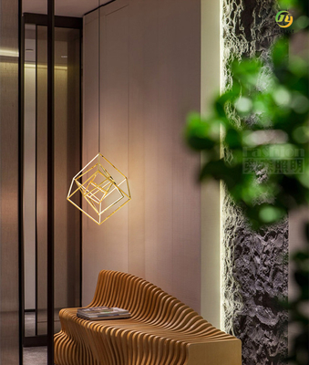 چراغ آویز LED مدرن آینه ای تیتانیوم برای هتل خانه D9018
