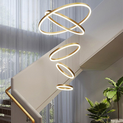 چراغ روشنایی لوستر LED سقف مدرن اکریلیک آلومینیومی برای اتاق غذاخوری