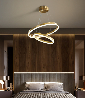 چراغ حلقه ای مدرن فلزی برای اتاق نشیمن اتاق خواب