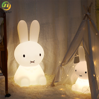 لامپ خرگوش سفید مواد پلی اتیلن ریموت کنترل از راه دور RGB برای اتاق خواب