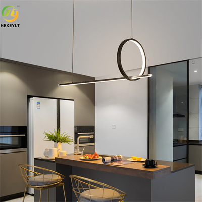 چراغ آویز حلقه ای آویز آلومینیومی قابل تنظیم برای اتاق پذیرایی آشپزخانه