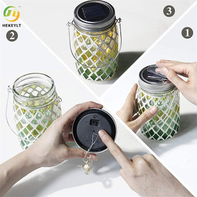 فانوس شیشه ای 5.5 اینچی LED تجاری با انرژی خورشیدی