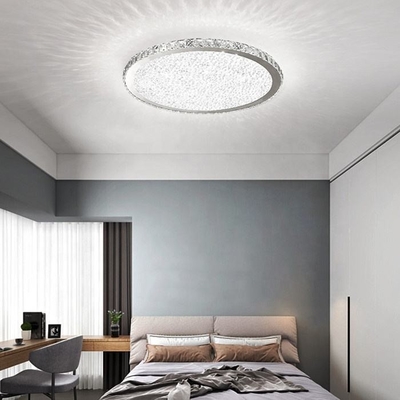 چراغ سقفی LED ناهار خوری اتاق خواب چراغ سقفی گرد کریستال شفاف استیل ضد زنگ