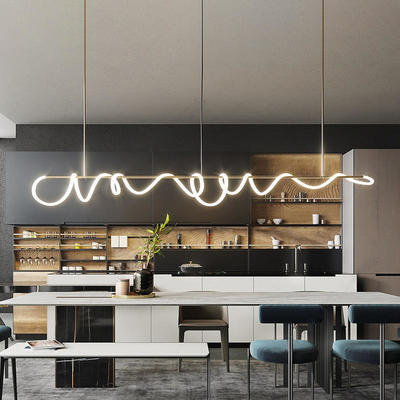لوستر نوردیک آویز بلند چراغ سه کولر LED اتاق غذاخوری