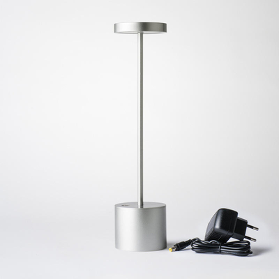 لامپ رومیزی بی سیم لمسی فلزی با باتری قابل شارژ
