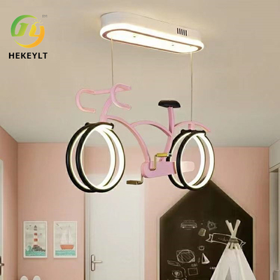 اتاق بچه ها دوچرخه لوستر چشم پوشی اتاق خواب ساده LED شخصیت کارتونی چراغ دوچرخه