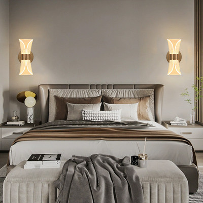 LED مدرن آکریلیک فلزی شفاف Streamer دیوار نور برای اتاق خواب راهرو اتاق نشیمن