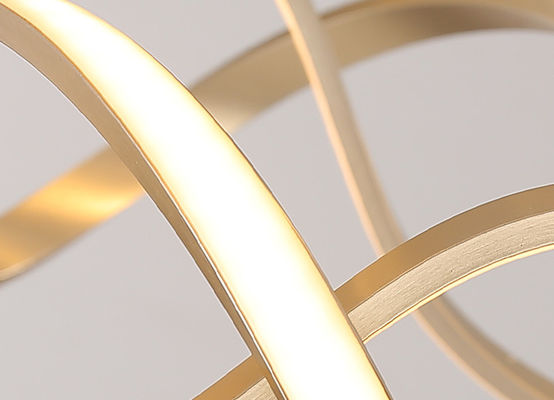آکریلیک آباژور قدرت 33 و 50 و 69 وات چراغ انگشتر مدرن طلای آهنی