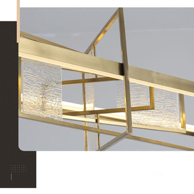 آبکاری سخت افزاری LED Golden Tan + فلز هندسی آکریلیک آویز مدرن