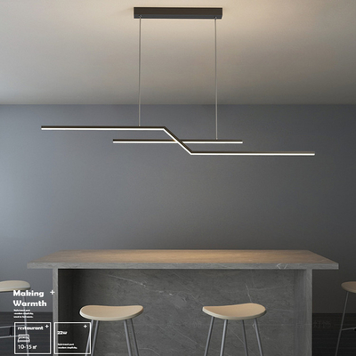 چراغ آویز LED نوار خطی قابل تنظیم آشپزخانه 22 وات رنگ ضد زنگ