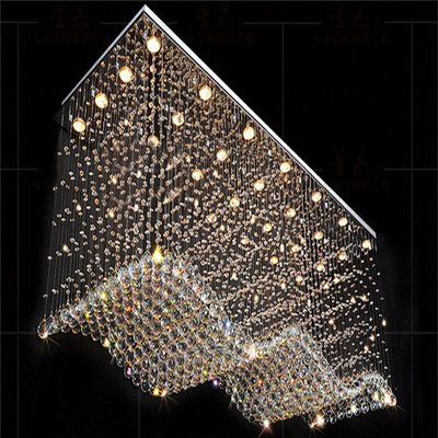 آویز کریستالی اتاق خواب تزئینی چراغ LED کریستال لوستر طول 800 میلی متر