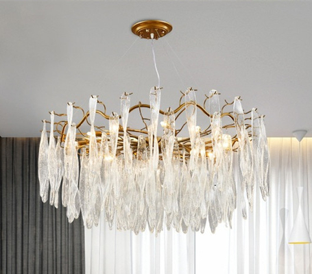 چراغ سقفی آویز کریستالی به سبک مدرن اروپایی برای اتاق ویلا